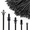 Xislet 160Pcs Nylon Universal Cable Tie Buckle Zip Tie Clips Automotive Rivet Push Mount Zip Ties Compatible with Cars Boat Trailer Polaris UTV Jeep Wrangler Self Locking Zip Tie with Push Pin view 1