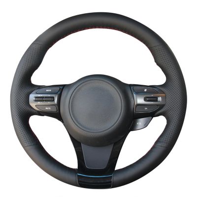 MEWANT Car Steering Wheel Cover for Kia K5 Optima 2014-2015 Hand-Stitch Car Steering Wrap