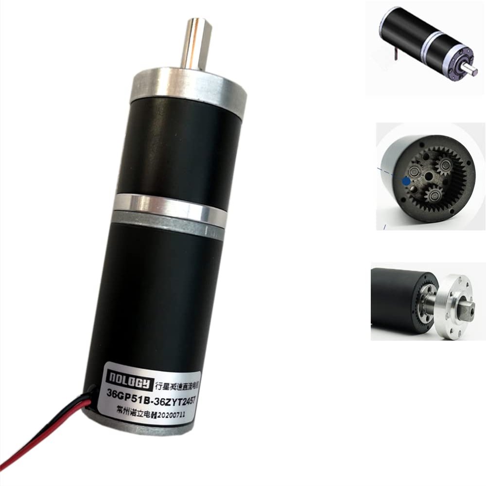 36MM AGV Balanced Vehicle Car Planetary Deceleration DC 12V 24V Brush Motor - (Speed(RPM): 1 Ratio 14/ Voltage(V): 36ZYT-2457 24V)