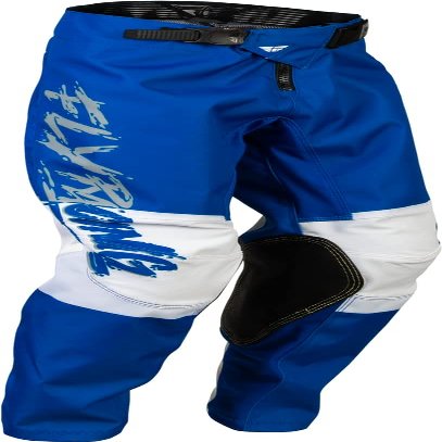 Fly Racing 376-43318 Youth Kinetic Khaos Pants Light Grey/Blue/White Sz 18