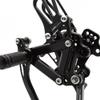 CNC ZX7R 91-03 Motorcycle Adjustable Rearsets Foot Pegs Footpeg Brake Shift Pedal Compatible with Ninja ZX-6R ZX6R 1995-1997, Ninja ZX7R ZX750 ZX-7R ZX-7 1991-2003, ZX-9R ZX9R 1994-1997 Black view 3