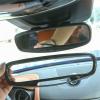 for Maserati Levante 2016 2019 Ghibli Quattroporte 2017 20191 Pcs Interior Rearview Mirror Cover Trim ABS Carbon Fiber Chrome view 4
