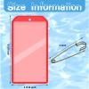 Geyee 6 Pack Fishing Hunting License Holder Waterproof Fluorescent Orange ID Holder with 6 Bronze Safety Pins Heavy Duty for License Permit Protection Hunting Deer Season Supplies(Vertical) view 2