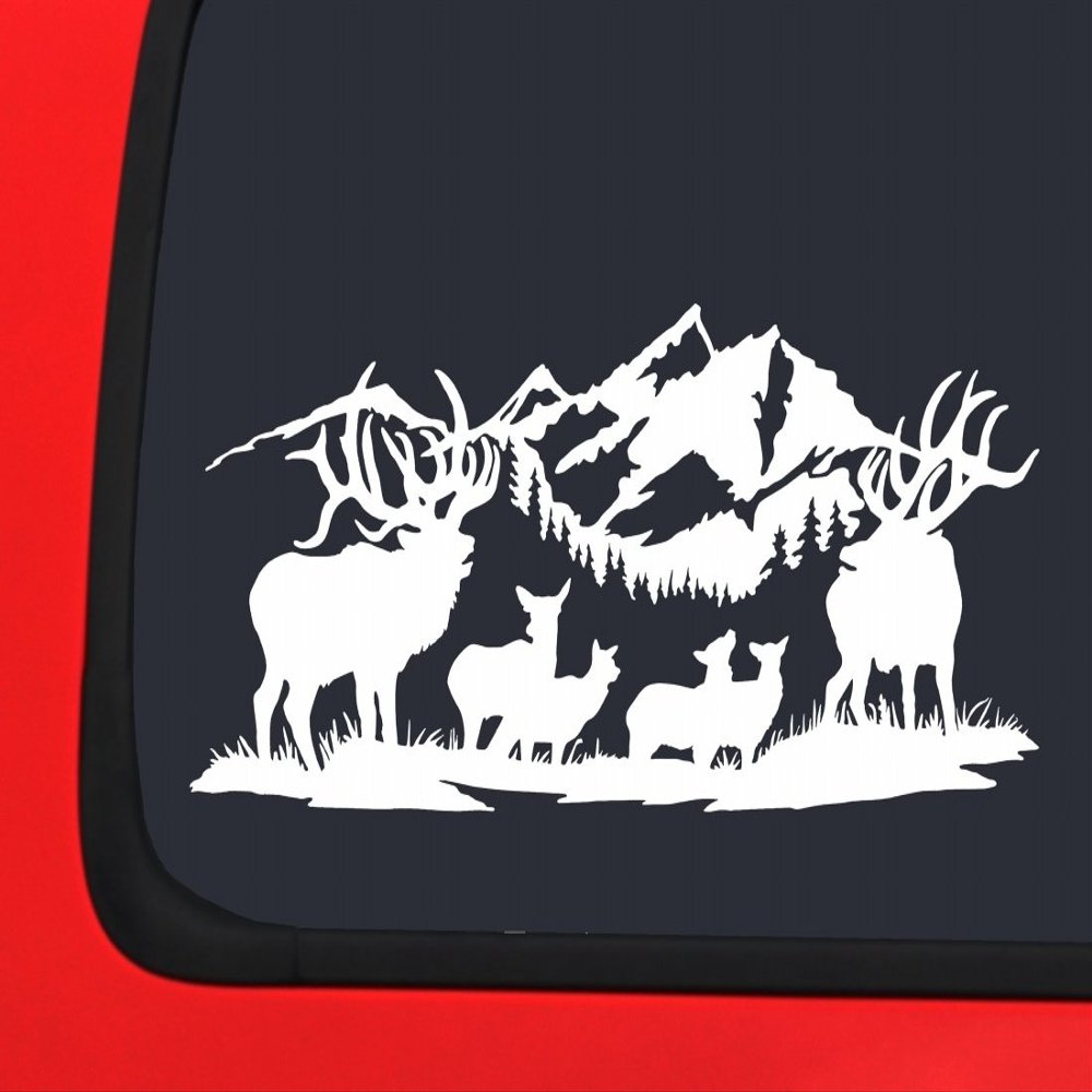 Animals in Mountain Wilderness Hunting Back car Window Decals