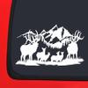 Animals in Mountain Wilderness Hunting Back car Window Decals view 1