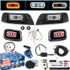 NOKINS Deluxe Plus LED Light Kit Fit EZGO TXT 1996-2013 Gas and Electric Golf Cart 20A DC Converter USB Charging Socket Low/High Beam DRL Delay Relay Brake Switch view 1