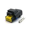 Bellflower Yige Store 2 Sets 2 3 4 5 6 Pin Way Waterproof FCI Female Automotive Wire Harness Connector Car Plastic Housing Electrical (Color : Dark Grey, Package : 2 Set of 3P) view 4