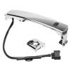 Exterior Door Handle Chrome Front Left Driver Side with Keyhole- Compatible with Nissan Vehicles - 2010, 2011, 2012, 2013 Rogue - Replaces 80640CZ31B, 80640-CZ31A, 80645-CA000 - Smart Entry Keyless view 1