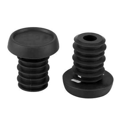 Worem Handlebar End Plugs, Rubber Bar End Plugs Elastic 1 Pair for 22.2mm Handlebar(ODI Stopper Black)