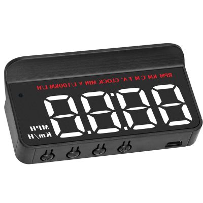 Car HUD , Universal Projection Speedometer OBDII HUD Display with Overspeed Alarm, Fatigue Driving Reminder, Fuel Consumption, Mileage Measurement, Water Temperature