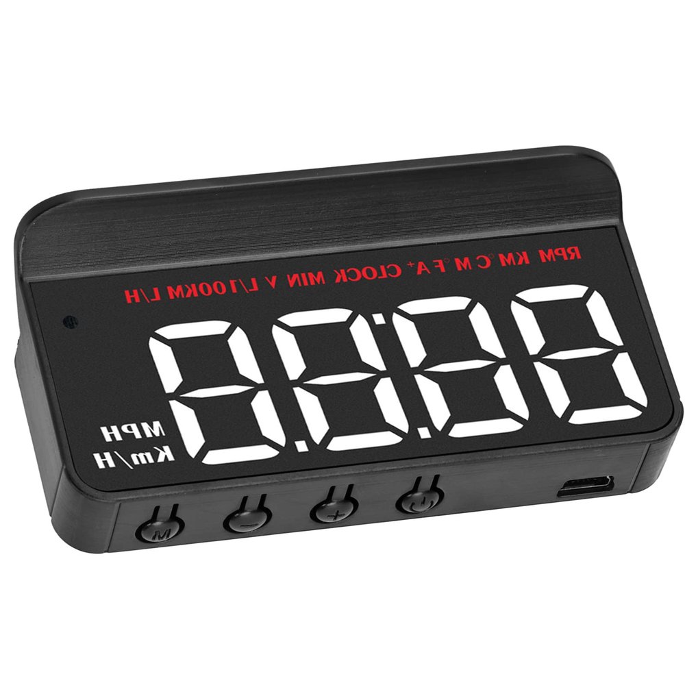 Car HUD , Universal Projection Speedometer OBDII HUD Display with Overspeed Alarm, Fatigue Driving Reminder, Fuel Consumption, Mileage Measurement, Water Temperature
