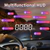 Car HUD , Universal Projection Speedometer OBDII HUD Display with Overspeed Alarm, Fatigue Driving Reminder, Fuel Consumption, Mileage Measurement, Water Temperature view 3
