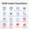 Car HUD , Universal Projection Speedometer OBDII HUD Display with Overspeed Alarm, Fatigue Driving Reminder, Fuel Consumption, Mileage Measurement, Water Temperature view 4