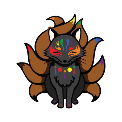 POC Inclusive Rainbow Kitsune Fox, Hidden LGBTQ+ Flag - 6 InchFull Color Vinyl Decal for Indoor or Outdoor use, Cars, Laptops, Dcor, Windows, and More