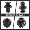 Carbbia 50pcs Front Rear Bumper Cover Wheel Fender Liner Grille Splash Guard Under Cover Clips 91505-TM8-003 Retainer Rivet Fastener Push-Type Push Pin Compatible with Honda Compatible with Acura view 3