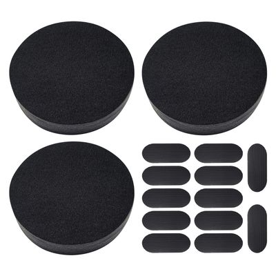 Yzpacc 3pcs Motorcycle Helmet Liner Top Pad Universal Replacement Foam Pad with Adhesive Hook Loop Circles Set