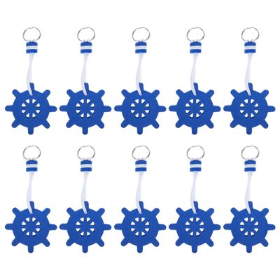 BESPORTBLE Car Key Holder Foam Floating Keyring 10pcs Floating Keychains EVA Froth Key Chains for Water Sports Key Hanging Decors (Blue) Boat Key Floating Keychain Boat Key Float Car Key Chain