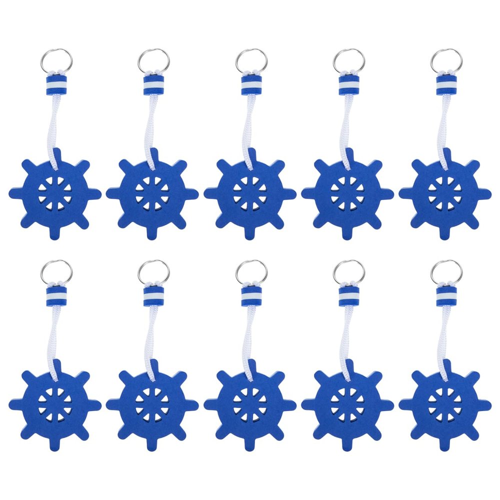 BESPORTBLE Car Key Holder Foam Floating Keyring 10pcs Floating Keychains EVA Froth Key Chains for Water Sports Key Hanging Decors (Blue) Boat Key Floating Keychain Boat Key Float Car Key Chain