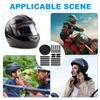 Yzpacc Motorcycle Helmet Liner Top Pad Universal Replacement Foam Pad with Adhesive Hook Loop Circles Set (Black 1 Set) view 2