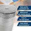 MOTUKA 40" x 80" 118mil Single Reflective Foil Insulation Foam Core Heat Radiant Barrier 21.53 sqft Aluminum Foil Finish White Foam Heat Shield view 2