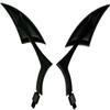 MotorToGo Mini Black Spear Style Motorcycle Mirrors Compatible for 2015 Harley-Davidson Breakout FXSB view 1