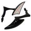 MotorToGo Mini Black Spear Style Motorcycle Mirrors Compatible for 2015 Harley-Davidson Breakout FXSB view 2