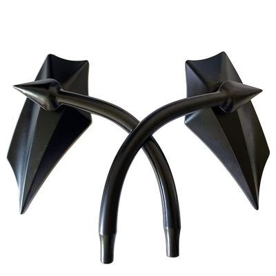 MotorToGo 1Pair Black CNC Five 5 Arc Motorcycle Mirrors Compatible for 1984 Harley-Davidson Sport Glide FXRT
