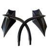 MotorToGo 1Pair Black CNC Five 5 Arc Motorcycle Mirrors Compatible for 1984 Harley-Davidson Sport Glide FXRT view 1