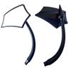 MotorToGo 1Pair Black CNC Five 5 Arc Motorcycle Mirrors Compatible for 1984 Harley-Davidson Sport Glide FXRT view 3
