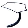 MotorToGo 1Pair Black CNC Five 5 Arc Motorcycle Mirrors Compatible for 1984 Harley-Davidson Sport Glide FXRT view 4