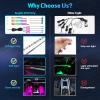 Dreamcolor Acrylic Interior Car Lights, WEBUPAR Car Accessories 18 in 1 Car LED Strip Lights with APP Control and 213 Modes, 175 inches 593 LEDs Fiber Optic Lights, RGB Neon Light Kits view 2