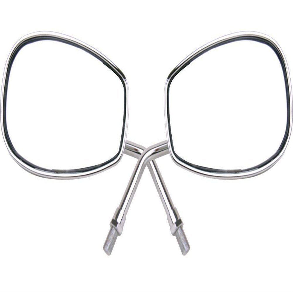 MotorToGo 1Pair Chrome Motorcycle Rear View Mirrors Compatible for Honda Ruckus 50 NPS50S