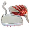 MotorToGo Small 3D Red Skull Hand Motorcycle Mirrors Compatible for KYMCO Super 8 150X view 2