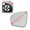 Heated Flat Mirror Glass with Backing Plate for 09-11 Mercedes Benz CLS550 CLS63 AMG SL65 AMG SLK300 SLK350 SLK55 AMG 09-12 SL550 SL600 SL63 AMG 10-13 E350 E550 E63 AMG Driver Side View Left LH view 4
