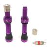 VeloTubes Tubeless Schrader Valves - 46mm Purple view 1
