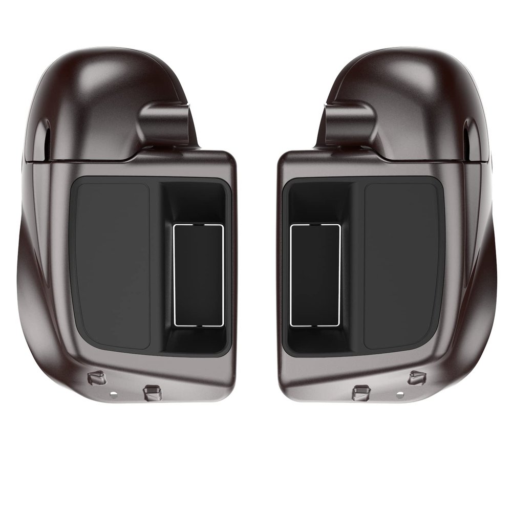 Mocardine Lower Vented Leg Fairing Kits, Glove Box Fits for Harley Touring, FLT, FLHT, FLHTCU, FLHRC, Road Glide, Road King, Street Glide, Electra Glide 2014-2023 Sumatra Brown