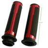 MotorToGo Red Handlebar Open End Grips Gel with Throttle Tubes Compatible for 2012 Kawasaki Ninja 650 view 3