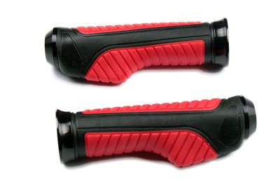 MotorToGo 7/8" Red Handlebar Gel Hand Grips with Black End Cap for 2007 Honda Rebel 250