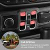 Jimen Compatible with Jeep Wrangler JL JLU 2018-2023 and Jeep Gladiator JT 2020-2023, 4PCS Center Console Window Button Switch Cover Interior Trim Accessories (Pink) view 2