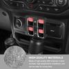 Jimen Compatible with Jeep Wrangler JL JLU 2018-2023 and Jeep Gladiator JT 2020-2023, 4PCS Center Console Window Button Switch Cover Interior Trim Accessories (Pink) view 4