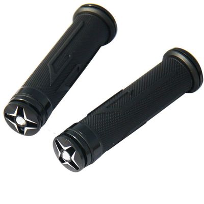 MotorToGo Black Handlebar Grips Gel with Bling Diamond End Caps Compatible for 2000 Honda Nighthawk 250