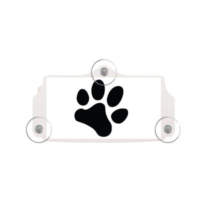 Free Thought Designs EZ Pass and I-Pass 3 Point Mount - Extra Strong - PAW Print - Toll Road Transponder Holder (1 Pack)