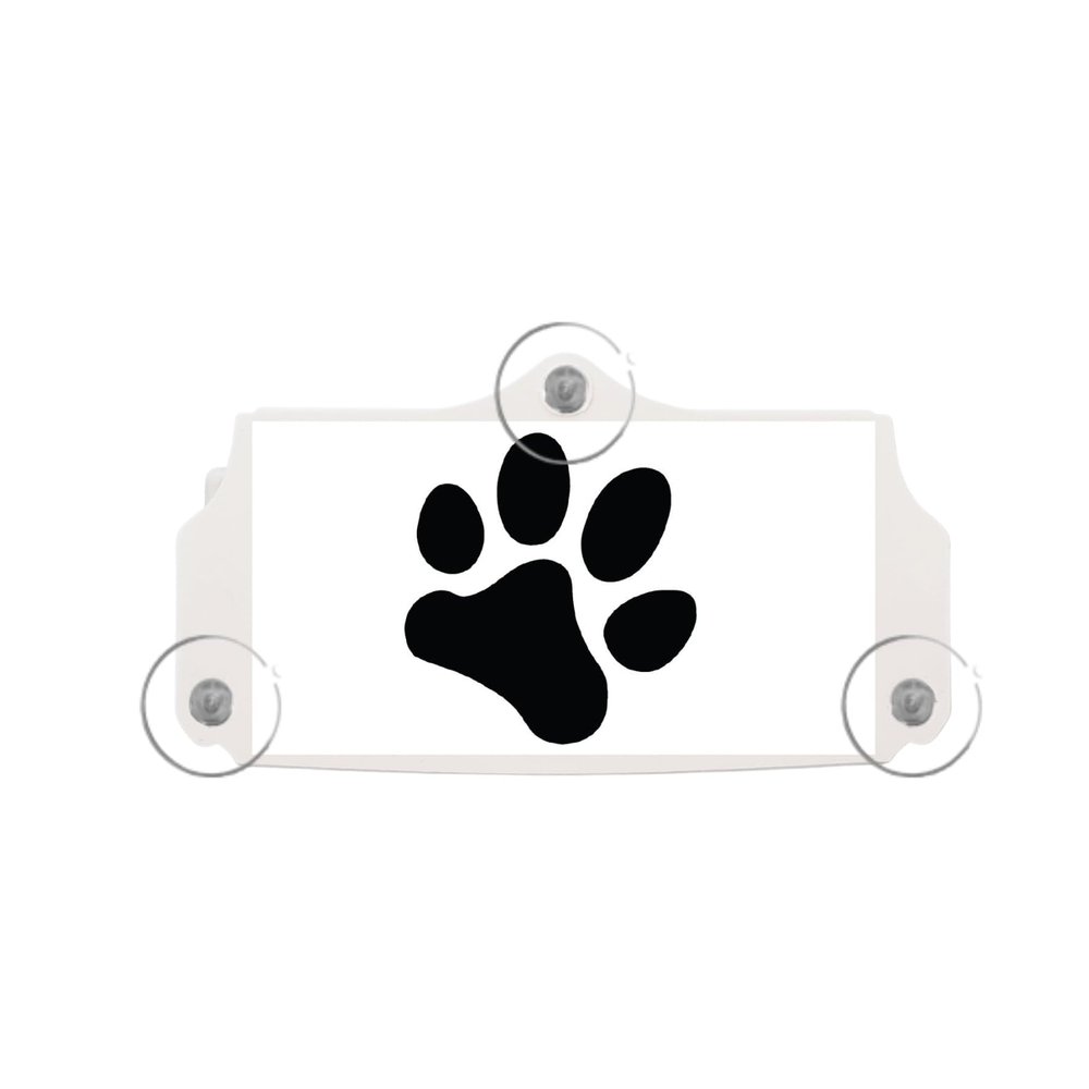 Free Thought Designs EZ Pass and I-Pass 3 Point Mount - Extra Strong - PAW Print - Toll Road Transponder Holder (1 Pack)
