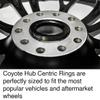 Wheel Accessories Parts 4 Pcs Aluminum Hub Centric Rings OD 72.56mm ID 66.90mm Fits Buick Cadillac Chevrolet GMC Hubs view 3