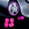 Glowing Car Valve Stem Caps, 4 Pack Universal Glow Car Tire Valve Caps Wheel Rim Dust Cover fits Cars, Trucks, Bikes, Motorcycles, Bicycles (Pink) view 2