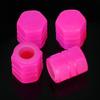 Glowing Car Valve Stem Caps, 4 Pack Universal Glow Car Tire Valve Caps Wheel Rim Dust Cover fits Cars, Trucks, Bikes, Motorcycles, Bicycles (Pink) view 3