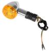 ANTUKO 2 Pc Amber Chrome Front Rear Turn Signal Blinker Indicator Light view 4