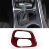 taruisixt for Dodge Challenger GT SRT SXT 2015-2020 Real Carbon Fiber Car Center Gear Shift Panel Decoration Car Interior Accessories 1 PCS LHD (Carbon Fiber Red) view 1