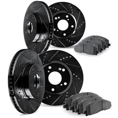 DFC Brake Kit| Drilled Slotted Brake Rotors| 5000 Advanced Brake Pads