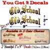 2 Old School Bullion Print Effect Vinyl 9" Decals Retro Rockabilly Classic JDM Funny Car Window Stickers (2-9" Bullion Effect Print) view 2